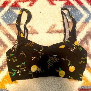 Lemon and black bra top